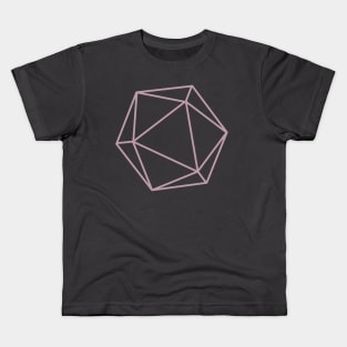 D20 Outline Blush Kids T-Shirt